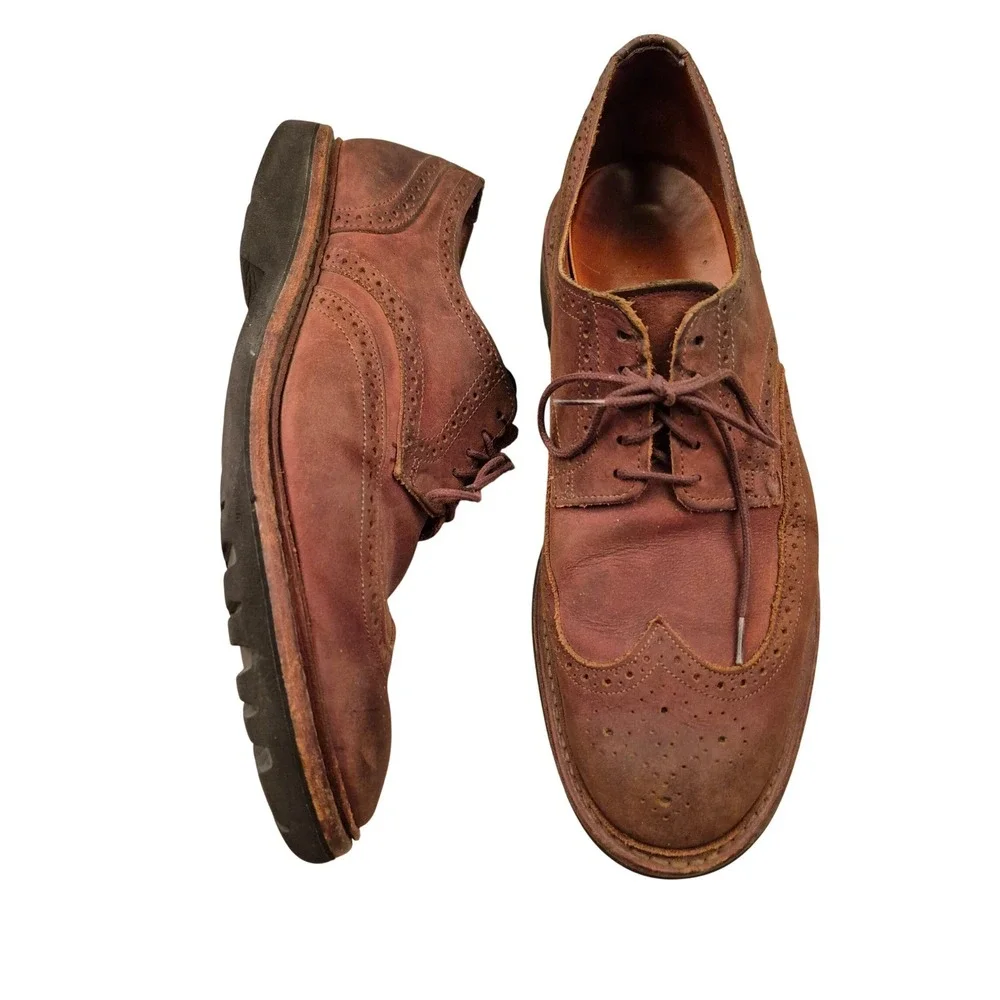Allen Edmonds Thousand Oaks Brown Leather Wingtip Shoes Lace Up‎ Oxfords 10.5 D
